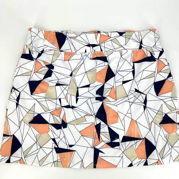 Coral Bay Golf Geometric Print Skort with Built in Shorts Size L - Picture 1 of 9